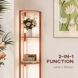 HOMCOM Corner Floor Lamp with Dimmable Warm White LED Light, for Living Room - Additional view 6