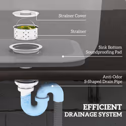 HOMCOM Stainless Steel Utility Sink with Cold and Hot Water Pipe Silver Tone - Additional view 6