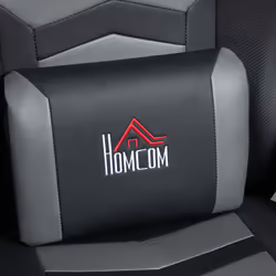 HOMCOM Massage Recliner Chair with Remote, PU Leather Recliner Armchair Grey