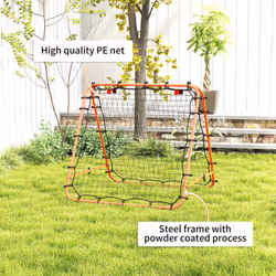 HOMCOM Rebounder Net Football Target Goal with Adjustable Angles, Orange - Additional view 5