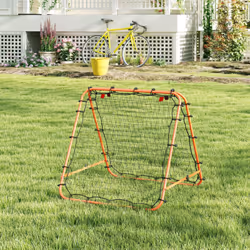HOMCOM Rebounder Net Football Target Goal with Adjustable Angles, Orange - Additional view 7