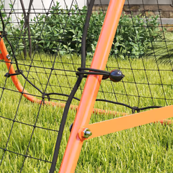 HOMCOM Rebounder Net Football Target Goal with Adjustable Angles, Orange - Additional view 8