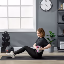 SPORTNOW 2kg Kettle Bell with Handle for Home Gym, Pink and Grey - Additional view 6