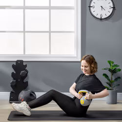 SPORTNOW 4kg Kettle Bell with Handle for Home Gym, Yellow and Grey - Additional view 6