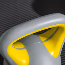 SPORTNOW 4kg Kettle Bell with Handle for Home Gym, Yellow and Grey - Additional view 7