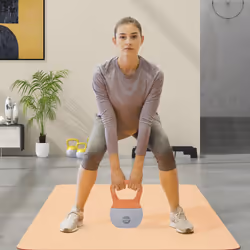 SPORTNOW 12KG Kettlebell with Soft Body and Non-Slip Handle, Orange, Grey