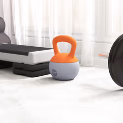 SPORTNOW 12KG Kettlebell with Soft Body and Non-Slip Handle, Orange, Grey - Additional view 6