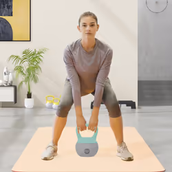 SPORTNOW 12KG Kettlebell with Soft Body and Non-Slip Handle, Grey and Green