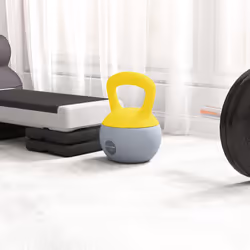 SPORTNOW 12KG Kettlebell with Soft Body and Non-Slip Handle, Yellow, Grey - Additional view 7