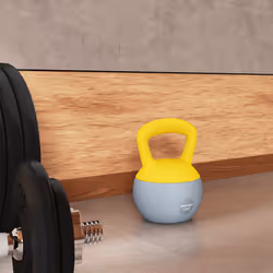 SPORTNOW 12KG Kettlebell with Soft Body and Non-Slip Handle, Yellow, Grey - Additional view 8