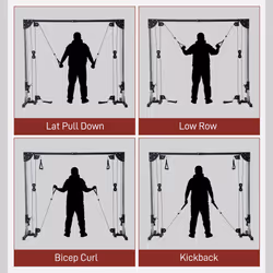 SPORTNOW Cable Crossover Machine for Full Body Strength Training