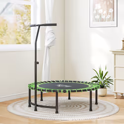 HOMCOM Trampoline Outdoor Bouncer Jumper Adjustable Handle, Green - Additional view 7
