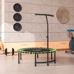 HOMCOM Trampoline Outdoor Bouncer Jumper Adjustable Handle, Green - Additional view 8