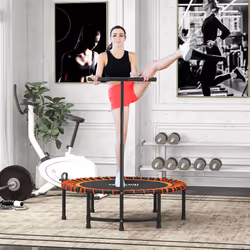 HOMCOM Trampoline Outdoor Bouncer Jumper Adjustable Handle, Orange