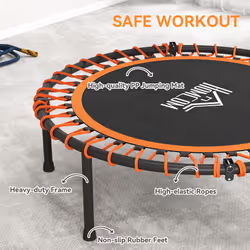 HOMCOM Trampoline Outdoor Bouncer Jumper Adjustable Handle, Orange - Additional view 5