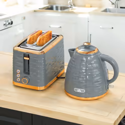 HOMCOM Kettle and Toaster Set 1.7L Rapid Boil Kettle & 2 Slice Toaster - Grey - Additional view 7