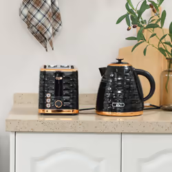 HOMCOM Kettle and Toaster Set 1.7L Rapid Boil Kettle & 2 Slice Toaster - Black - Additional view 6