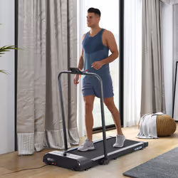 HOMCOM Foldable Walking Treadmill w/ LED Display, Blue