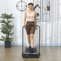 HOMCOM Foldable Walking Treadmill w/ LED Display, Orange - Additional view 7