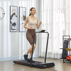 HOMCOM Foldable Walking Treadmill w/ LED Display, Orange - Additional view 8