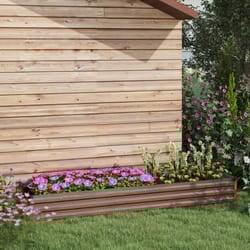 Outsunny Galvanised Raised Bed for Garden, Outdoor Elevated Planter Box, Brown