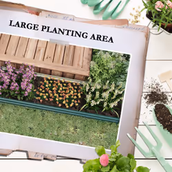 Outsunny Galvanised Raised Bed for Garden, Outdoor Elevated Planter Box Green