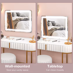 HOMCOM Vanity Mirror with Lights, 10X Magnifying, USB Charging Port, White - Additional view 7