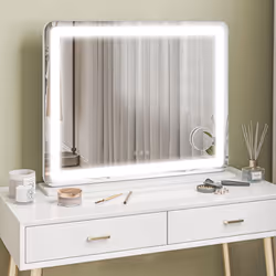 HOMCOM Vanity Mirror with Lights, 10X Magnifying, USB Charging Port, White - Additional view 8