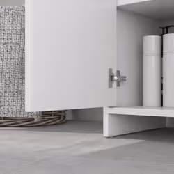HOMCOM Freestanding Under Sink Cabinet with 2 Doors and Shelf, White - Additional view 7