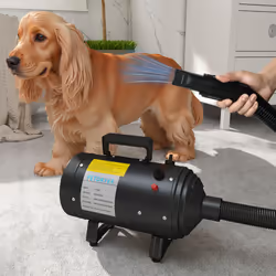 PawHut 2200W Dog Hair Dryer with Adjustable Temperature & Velocity, Black
