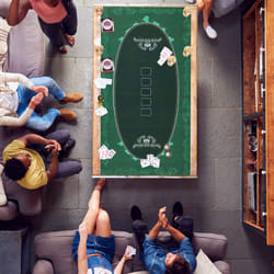 SPORTNOW 239.3 x 115.5 cm Poker Mat 12 Player Water-Resistant, Green