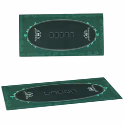 SPORTNOW 239.3 x 115.5 cm Poker Mat 12 Player Water-Resistant, Green - Additional view 8