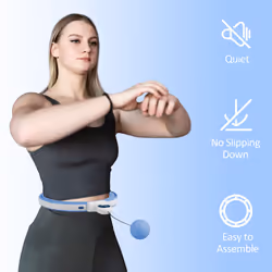 SPORTNOW Smart Weighted Hula Hoop with 16 Detachable Knots, Light Blue - Additional view 6