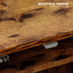 HOMCOM Computer Desk Writing Table Study Workstation Storage - Brown - Additional view 4