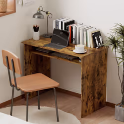 HOMCOM Computer Desk Writing Table Study Workstation Storage - Brown - Additional view 5