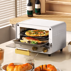 HOMCOM Small Toaster Oven, 12L Mini Countertop Oven with Glass Door, White - Additional view 8