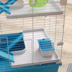 PawHut 6 Tier Hamster Cage with Twin Tower and Accessories, Light Blue - Additional view 8
