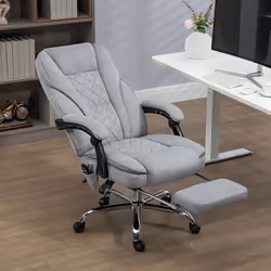 Vinsetto Massage Office Chair, Heated Reclining Desk Chair, Grey - Additional view 8