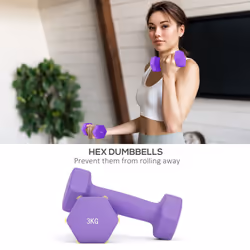 SPORTNOW Dumbbells Set with Storage Rack, 2 x 1kg, 2 x 2kg, 2 x 3kg - Additional view 6