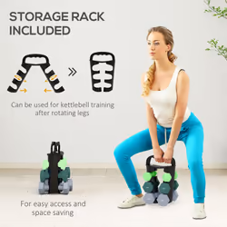 SPORTNOW Dumbbells Set with Storage Rack, 2 x 1kg, 2 x 2kg, 2 x 3kg - Additional view 4