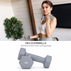 SPORTNOW Dumbbells Set with Storage Rack, 2 x 1kg, 2 x 2kg, 2 x 3kg - Additional view 6