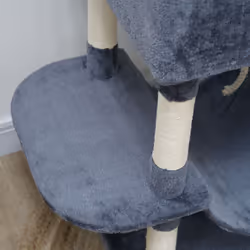 PawHut 206cm Cat Tree with Scratching Posts, Beds, Condos, Toys, Dark Grey - Additional view 8