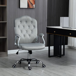 Vinsetto Home Office Chair with Adjustable Height Tilt Function Grey