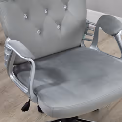 Vinsetto Home Office Chair with Adjustable Height Tilt Function Grey - Additional view 8