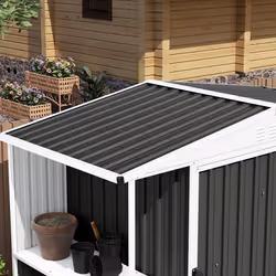 Outsunny Pack of 12 Metal Roofing Sheets for Greenhouse, Black - Additional view 6