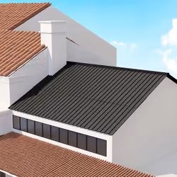 Outsunny Pack of 12 Metal Roofing Sheets for Greenhouse, Black - Additional view 8