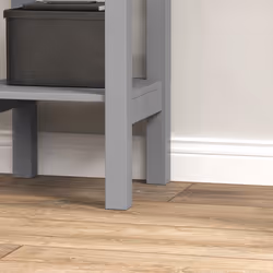 HOMCOM Bedside Table Set, End Table Set with Drawer and Storage Shelf, Grey - Additional view 7