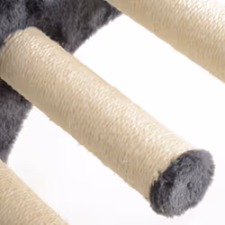 PawHut 4-Piece Cat Wall Furniture w/ Hammock, Ladder, Platforms - Dark Grey - Additional view 8