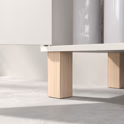 HOMCOM Under Sink Bathroom Cabinet for Basin without Pedestal, Cream White - Additional view 8