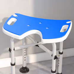 HOMCOM Aluminium Shower Stool for Elderly Disabled Non-Slip Bath Stool Blue - Additional view 8